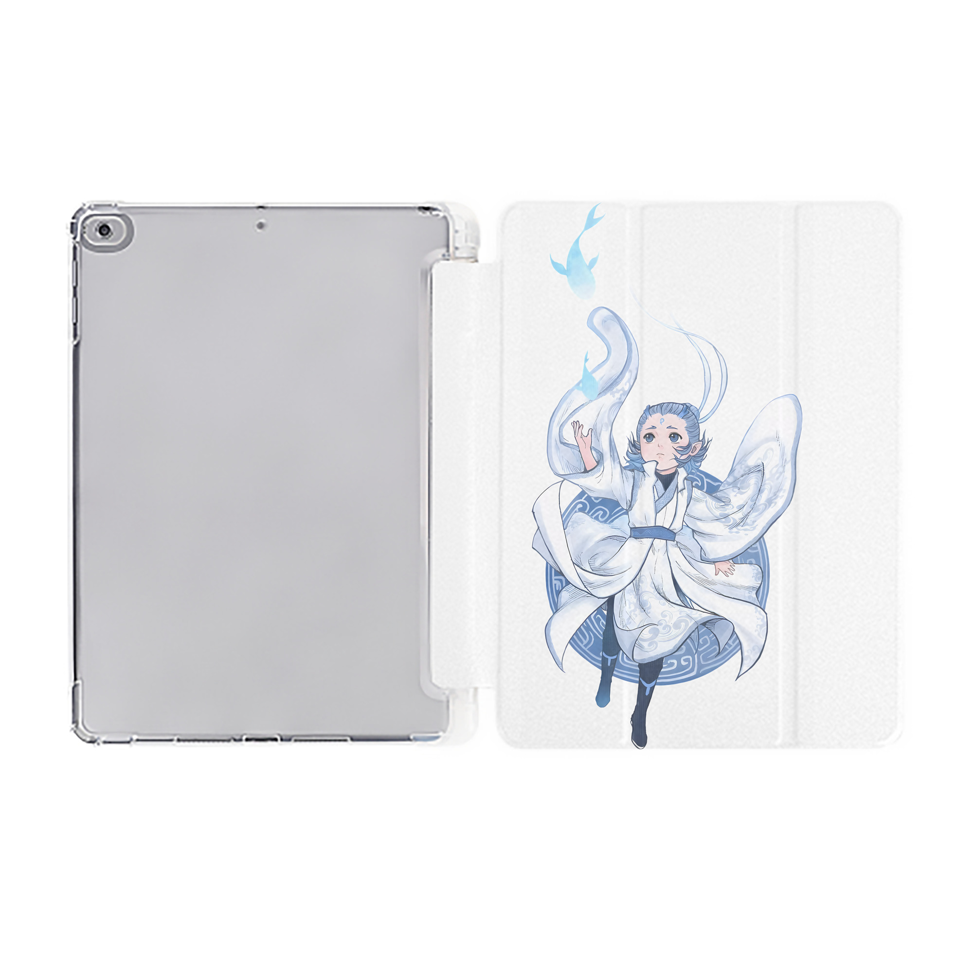 （画像用） Ne Zha 2 ナタ 魔童の大暴れ IPad ケース ペン収納付き 三つ折りスタンド PUレザー×シリコン 対応機種9.5/10.5/10.9インチ